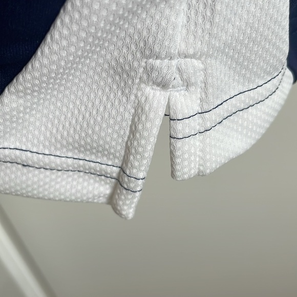 Under Armour Heat Gear mens loose fit navy and white s/s polo shirt NWT - Picture 11 of 14